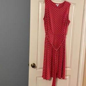 Dress 2x Pink with polka dot sleeveless